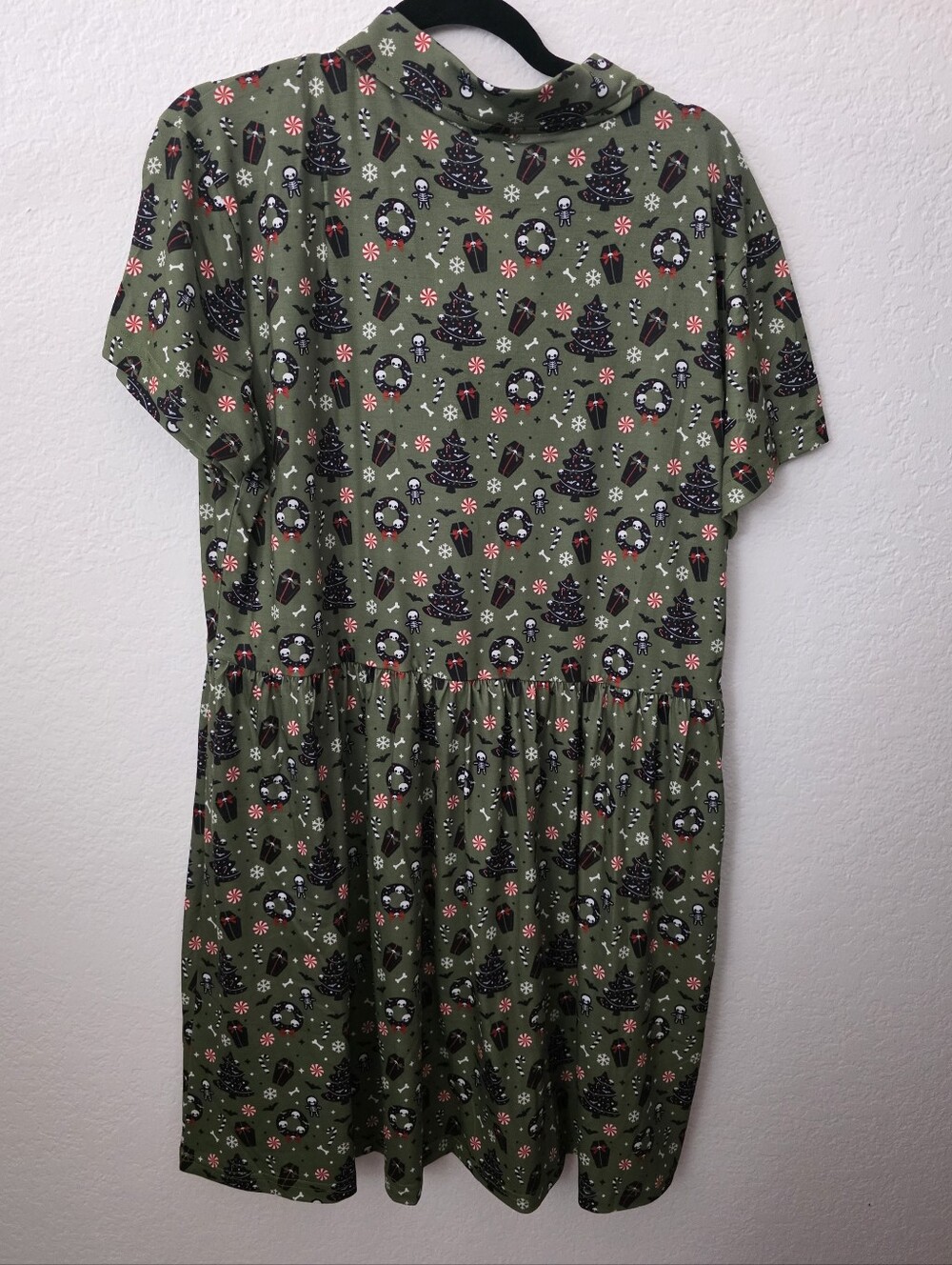 NWT Em & Sprout Whimsygoth Christmas Mini Dress - Picture 2 of 5